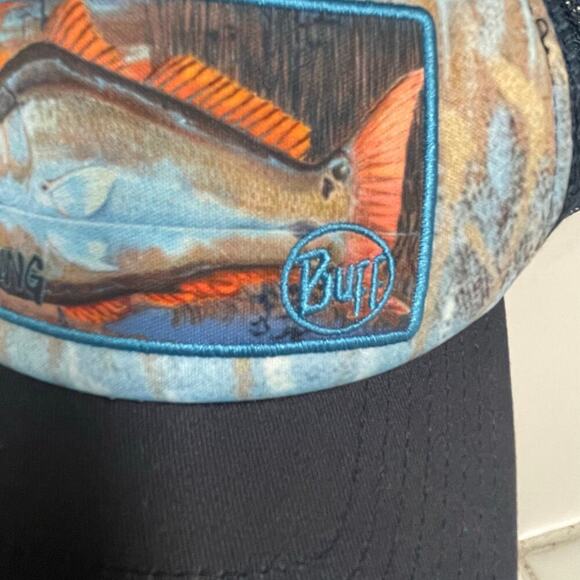 DeYoung BUFF Hat Trucker Redfish Marsh Mesh Snapback Cap Fishing Adjustable - Picture 2 of 3